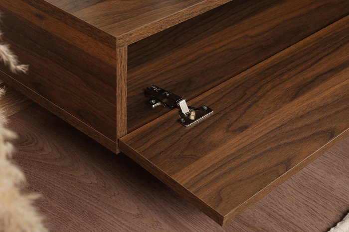 Hanah Home Nirvana Mueble de TV Blanco y Teca